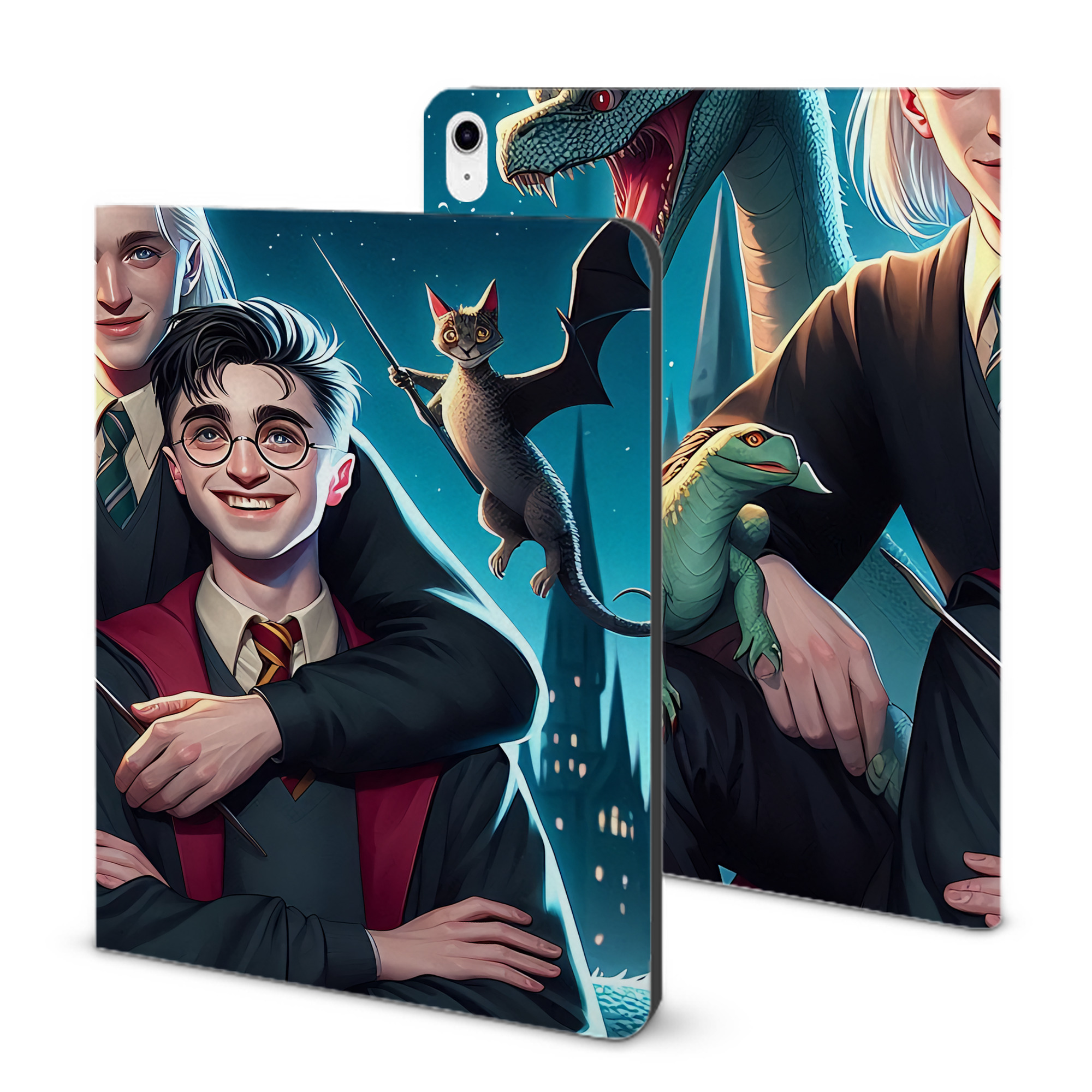 （画像用） Harry Potter ハリー・ポッターシリーズ IPad ケース ブック型 PUレザー TPU 耐衝撃 軽量 薄型 ペン収納なし 全面保護 IPad 各モデル対応